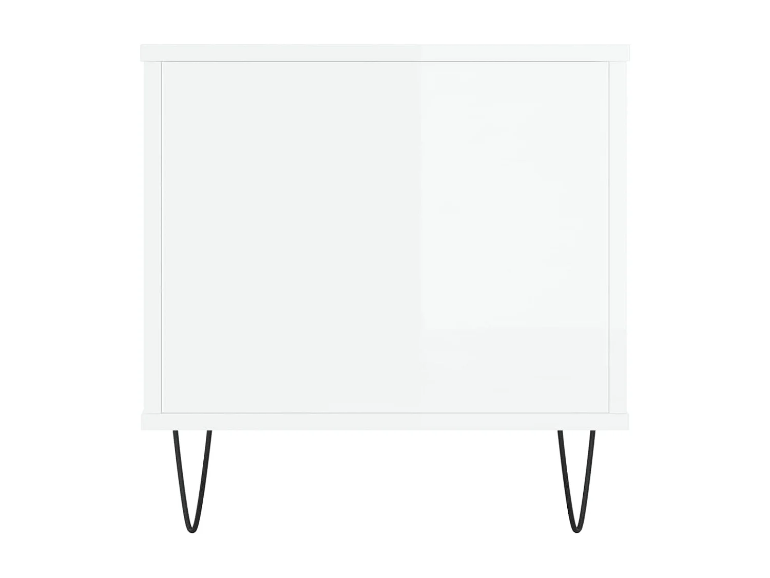 Table basse Blanc brillant 90x44,5x45 Bois d'ingénierie