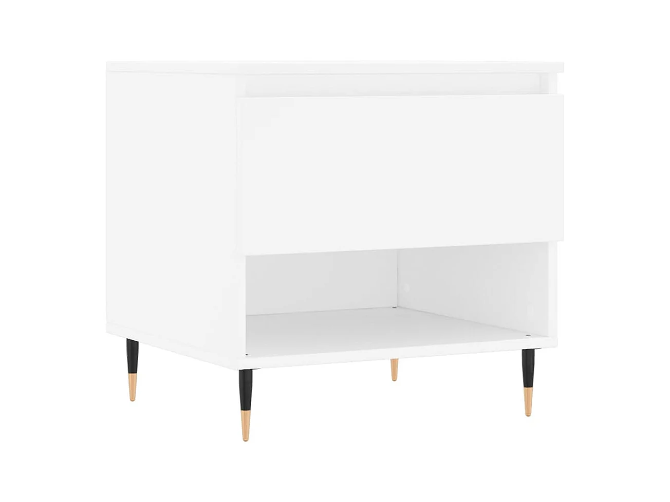 Table basse blanc 50x46x50 bois d’ingénierie