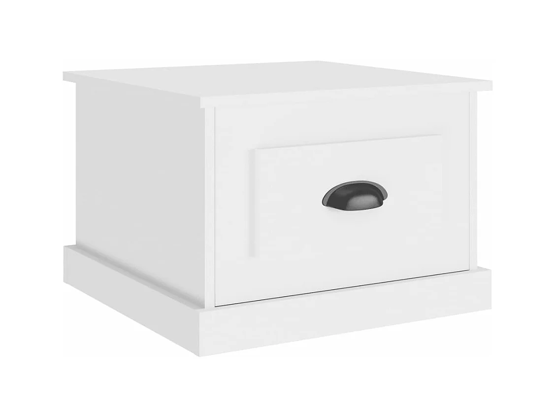 Table basse blanc 50x50x35 bois d'ingénierie
