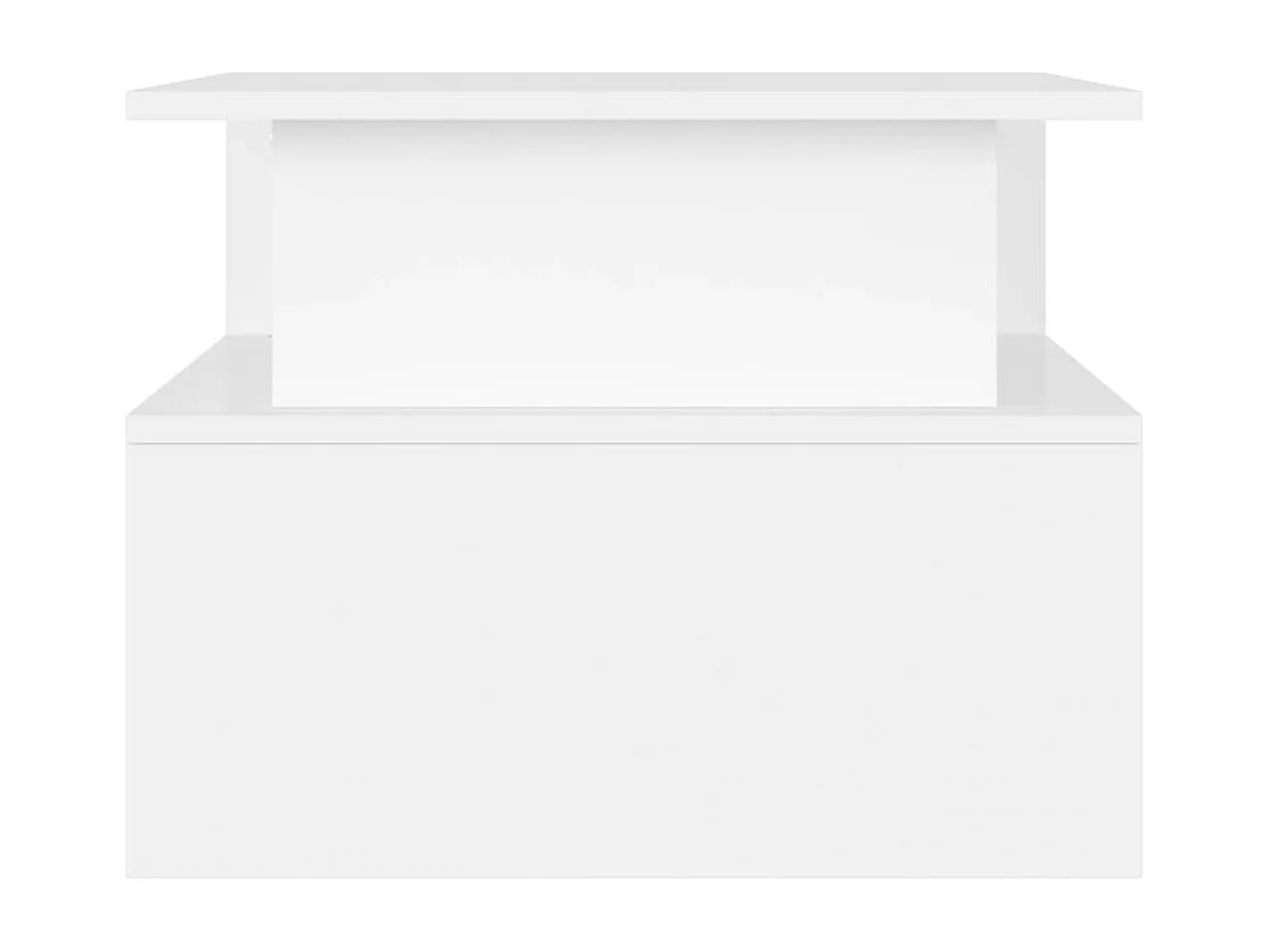 Table basse blanc 90x55x42,5 bois d'ingénierie