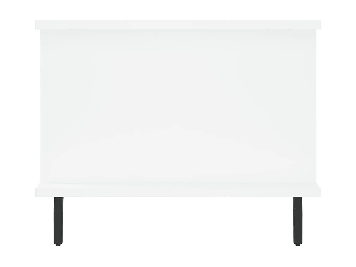 Table basse blanc 90x50x40 bois d'ingénierie