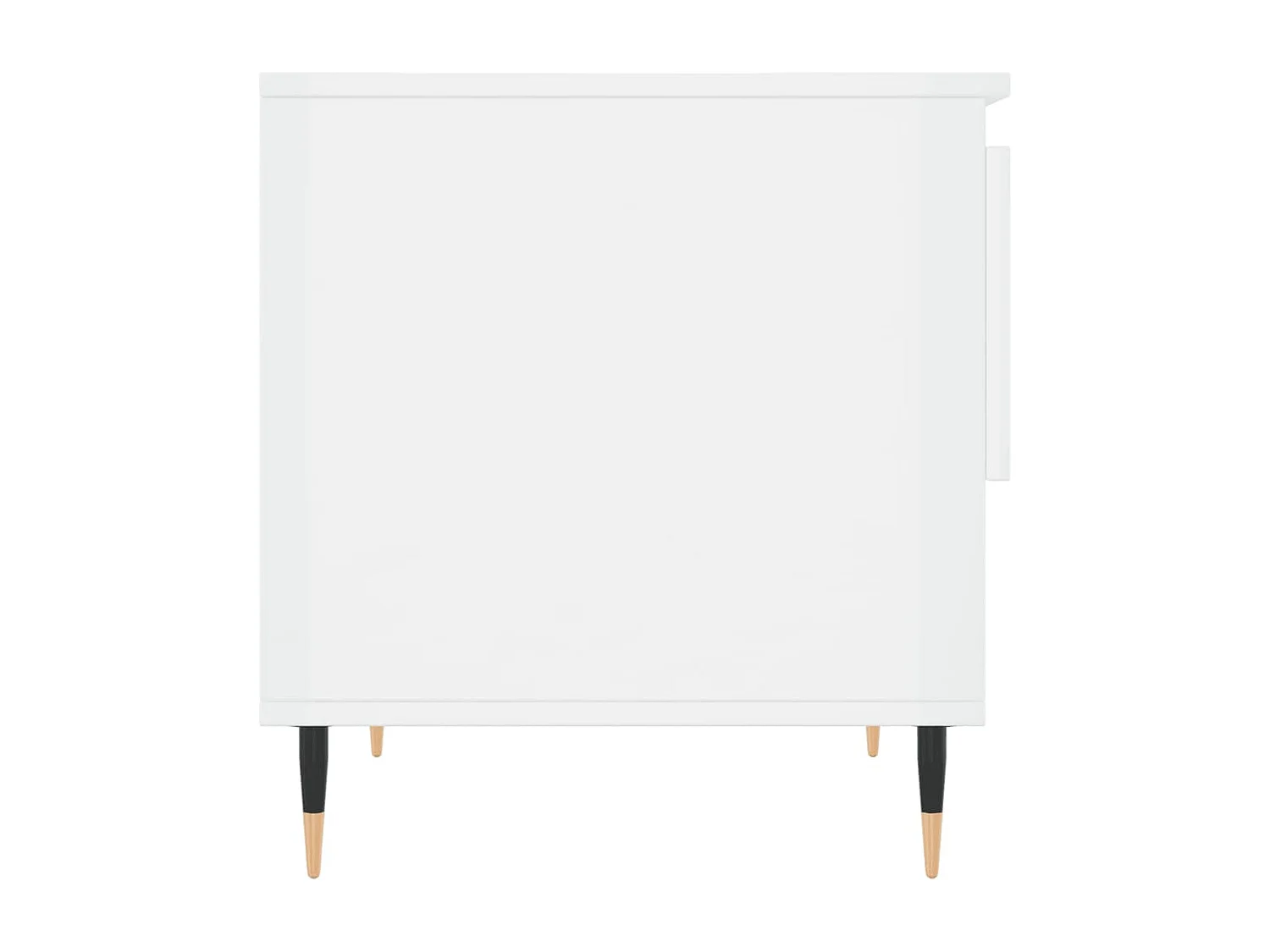 Table basse blanc brillant 50x46x50 bois d’ingénierie