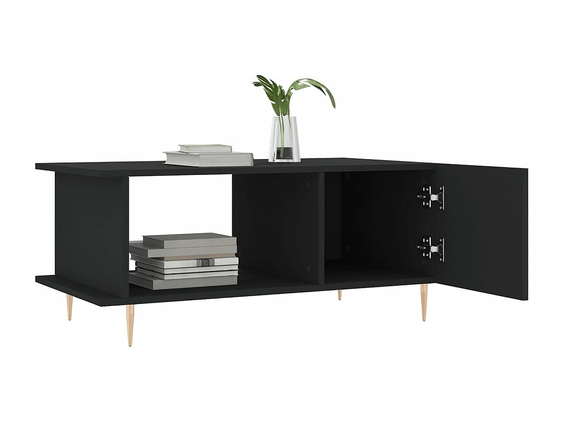 Table basse noir 90x50x40 bois d'ingénierie