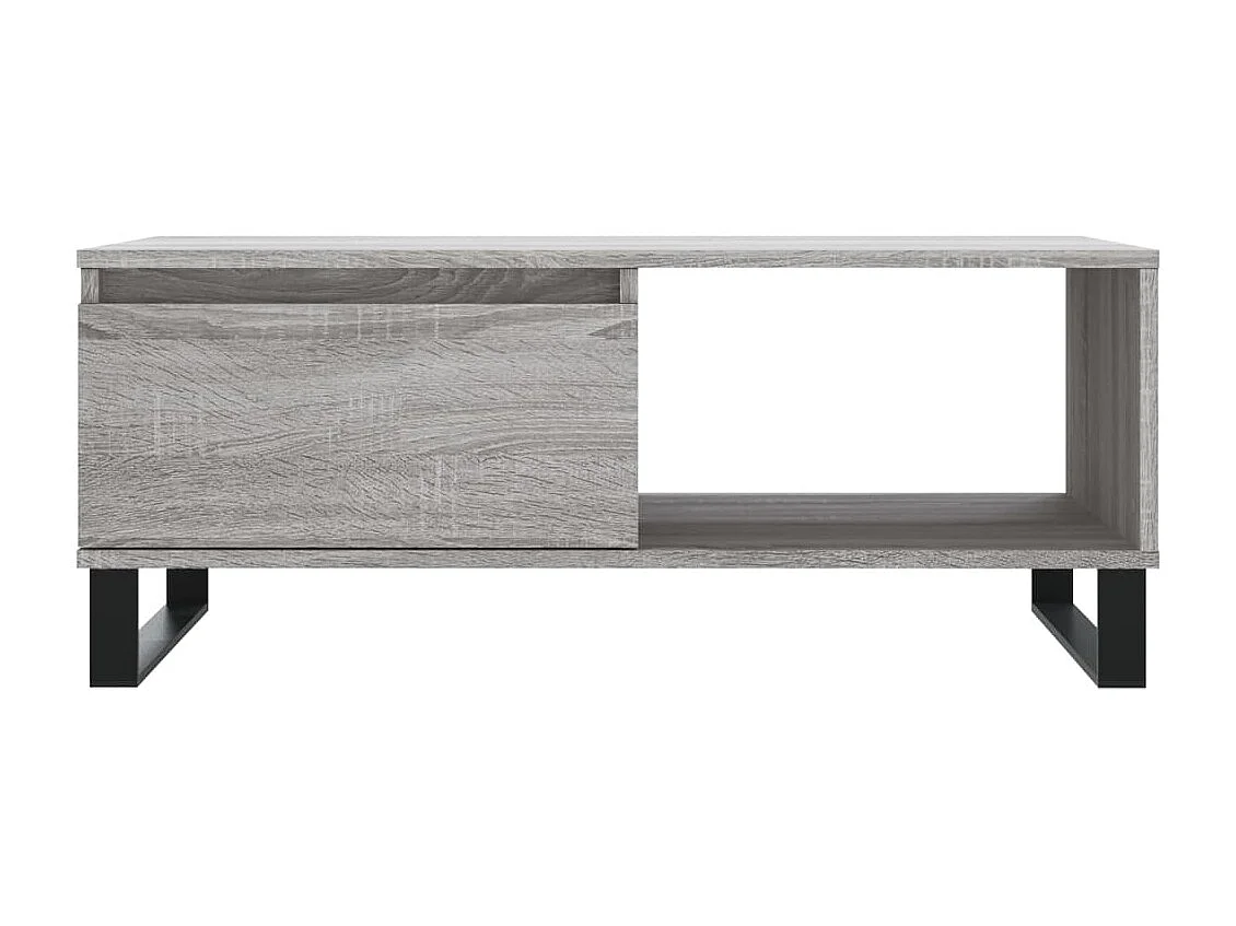 Table basse Sonoma gris 90x50x36,5 Bois d'ingénierie