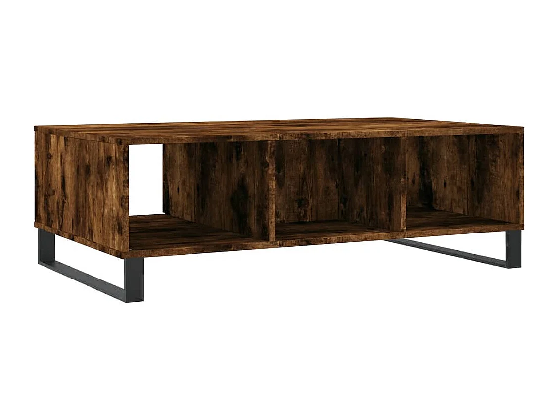 Table basse chêne fumé 104x60x35 bois d'ingénierie