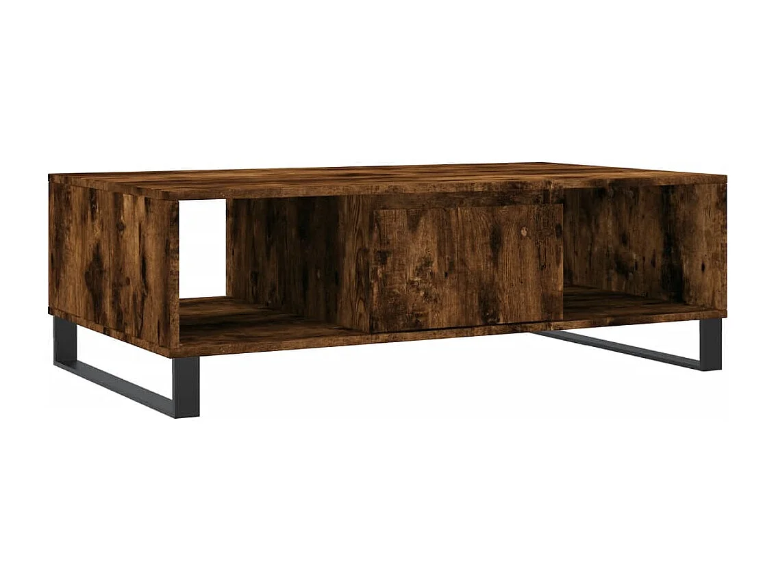 Table basse chêne fumé 104x60x35 bois d'ingénierie