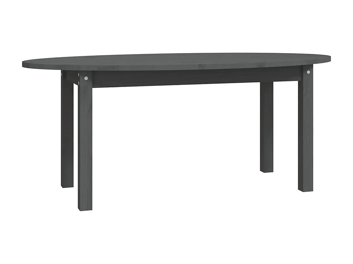 Table basse Gris 110x55x45 Bois massif de pin