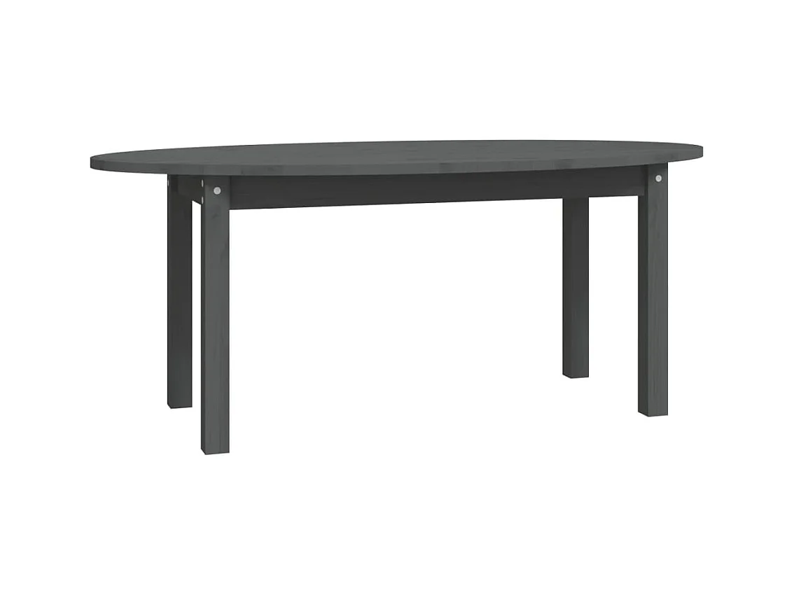 Table basse Gris 110x55x45 Bois massif de pin