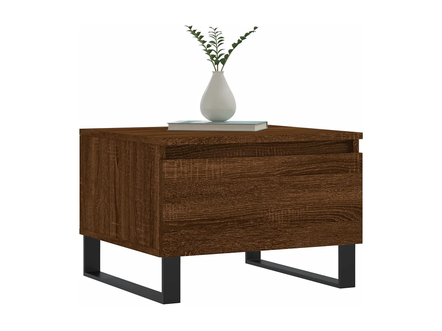 Table basse chêne marron 50x46x35 bois d'ingénierie