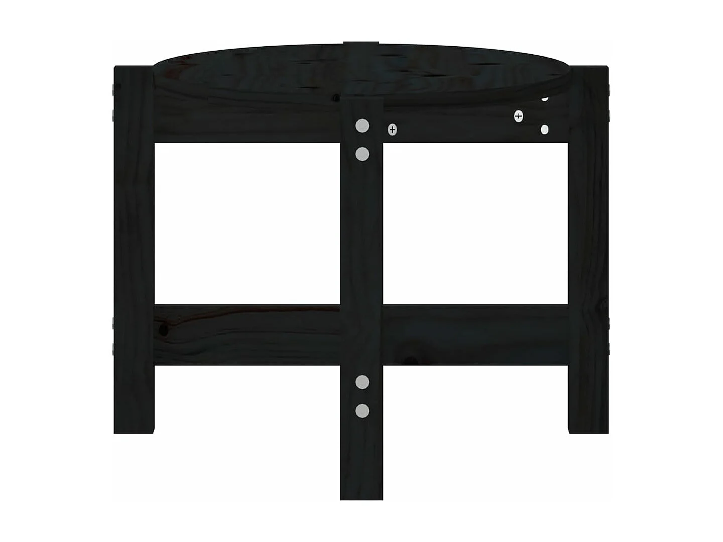 Table basse Noir 87x48x35 Bois massif de pin