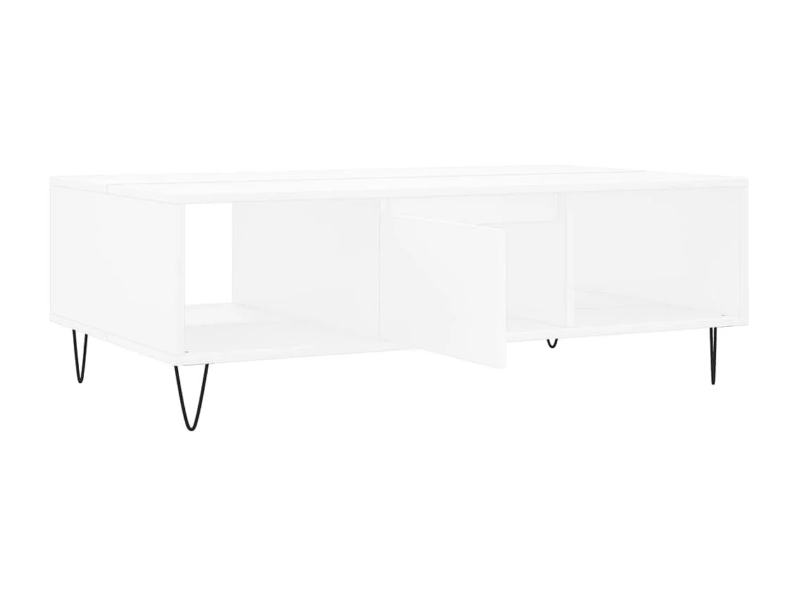 Table basse blanc 104x60x35 bois d'ingénierie