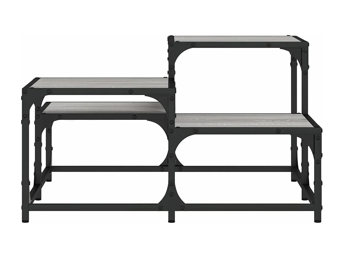 Table basse sonoma gris 68x68x40 bois d'ingénierie