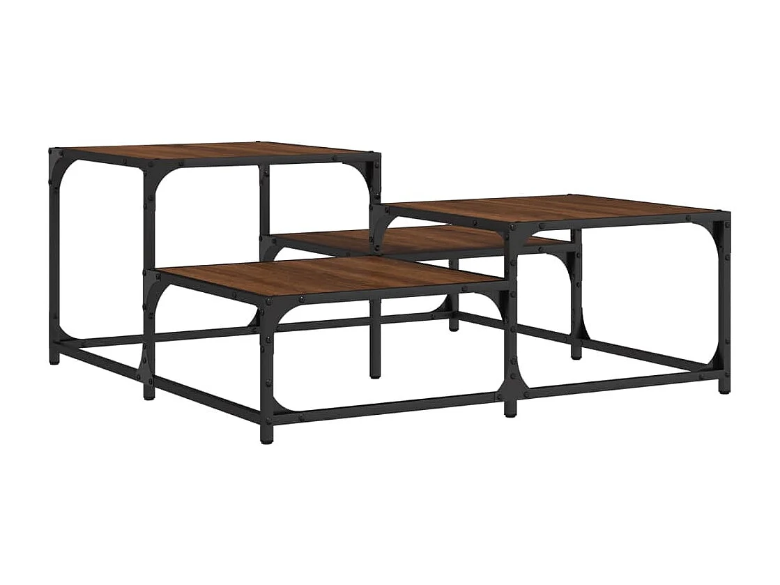 Table basse chêne marron 87,5x87,5x40 bois d'ingénierie