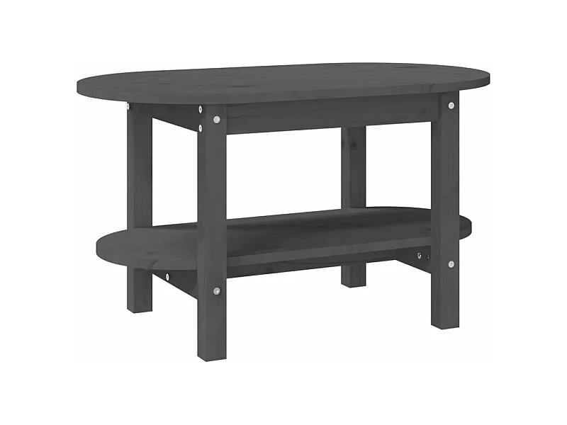 Table basse Gris 80x45x45 Bois massif de pin