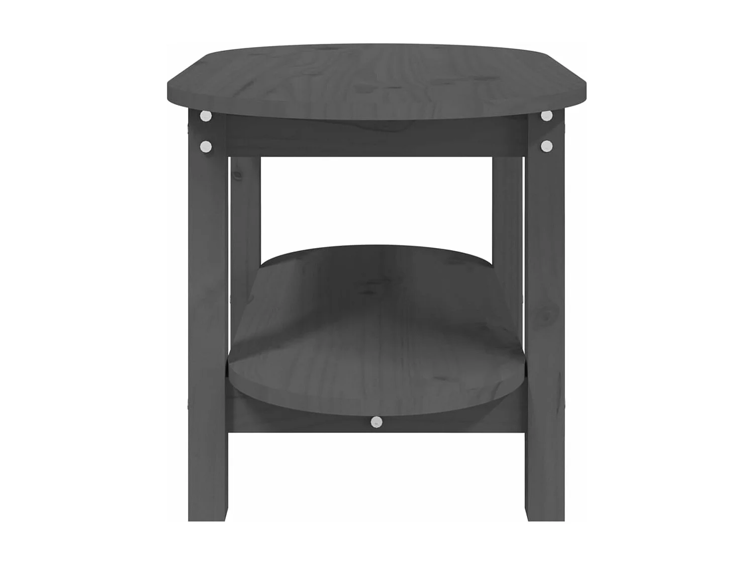 Table basse Gris 80x45x45 Bois massif de pin