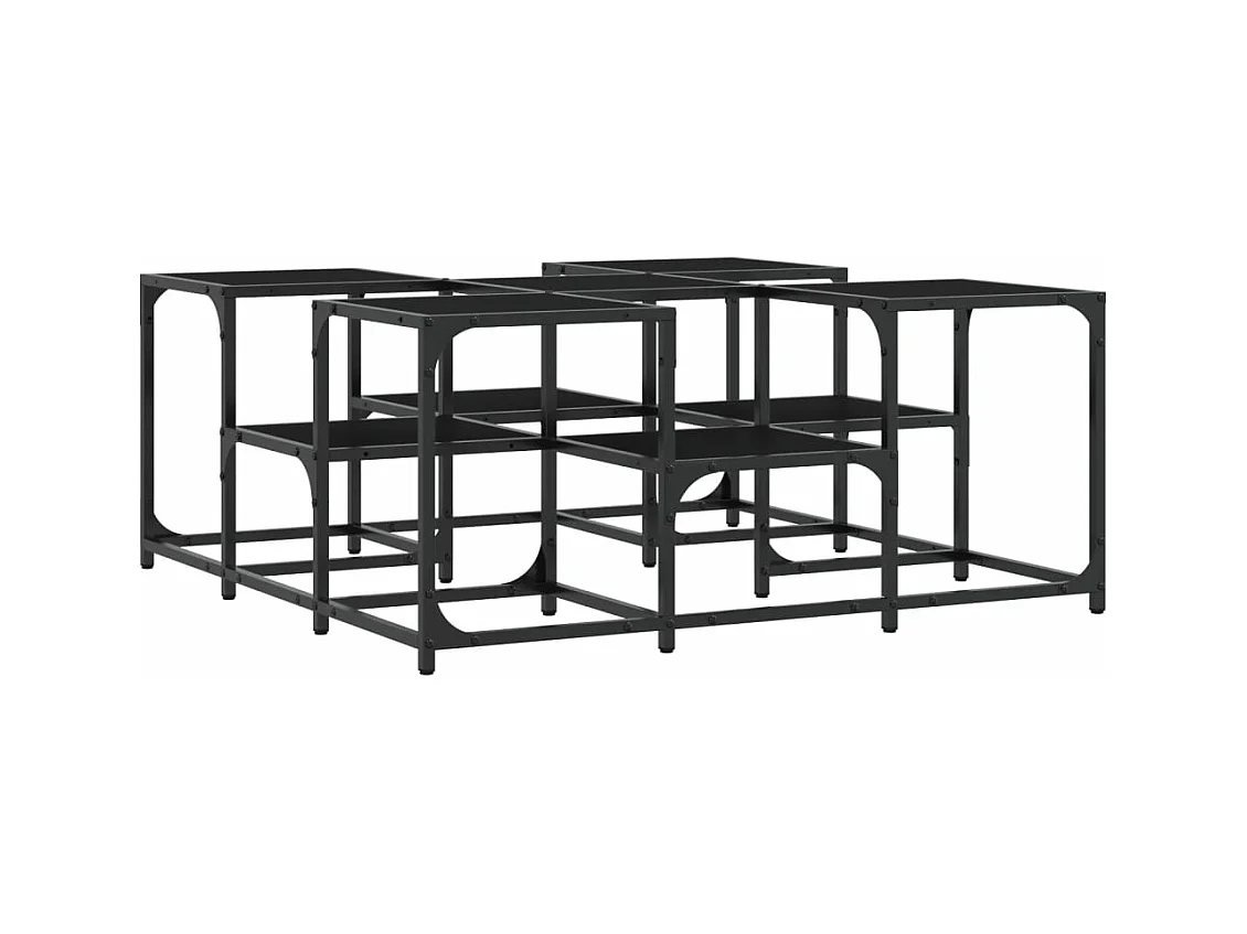 Table basse noir 91x91x40 bois d'ingénierie