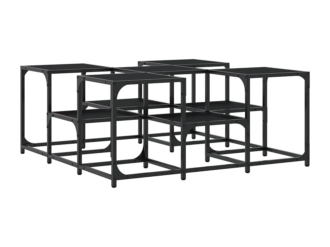 Table basse noir 91x91x40 bois d'ingénierie