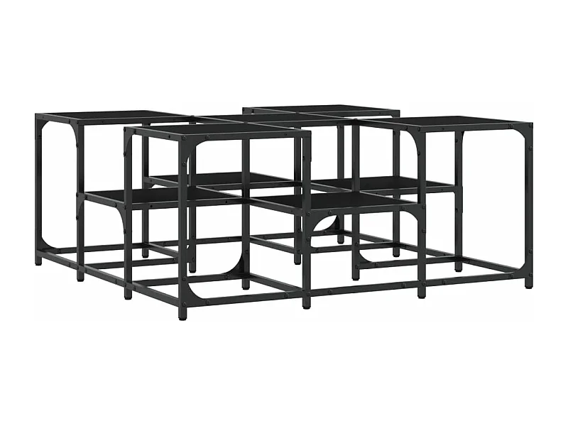 Table basse noir 91x91x40 bois d'ingénierie