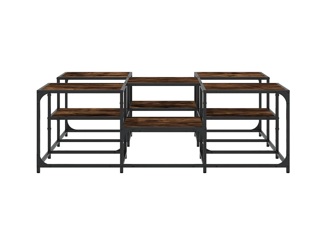 Table basse chêne fumé 121x121x40 bois d'ingénierie