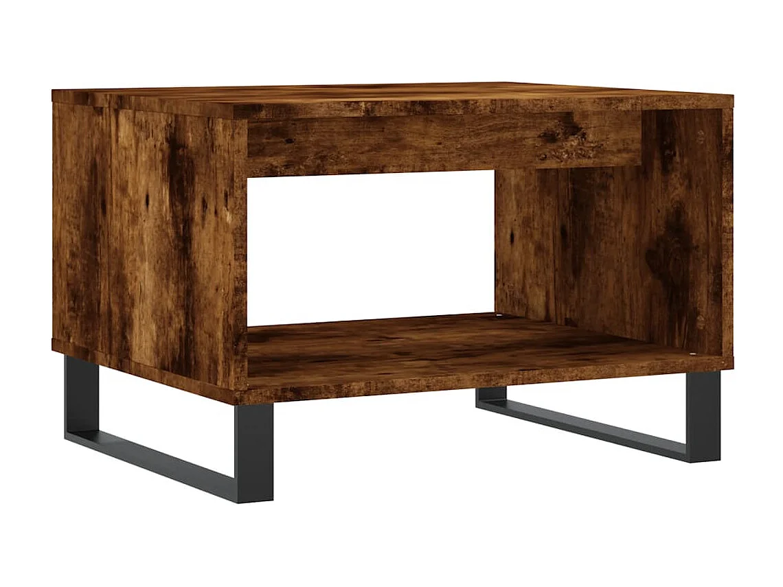 Table basse chêne fumé 60x50x40 bois d'ingénierie