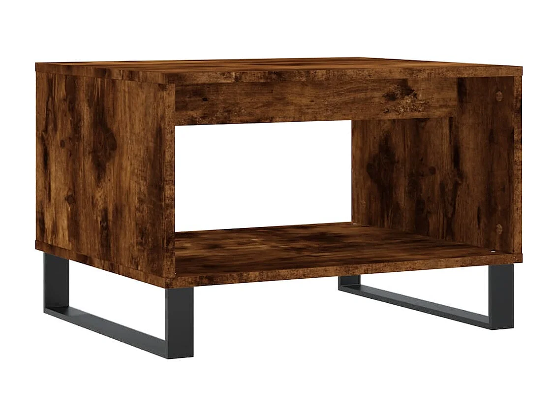 Table basse chêne fumé 60x50x40 bois d'ingénierie