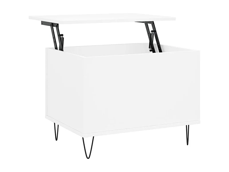 Table basse Blanc 60x44,5x45 Bois d'ingénierie