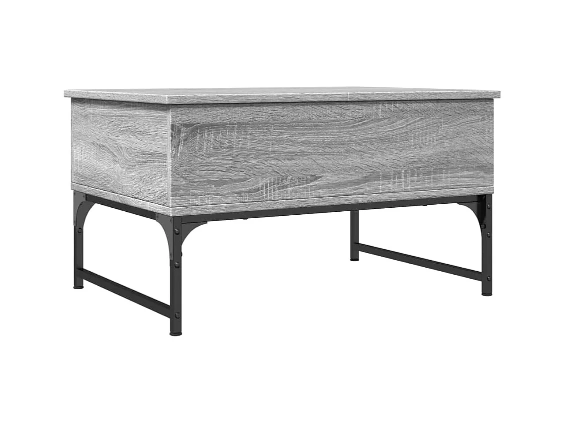 Table basse sonoma gris 70x50x40 bois d'ingénierie et métal