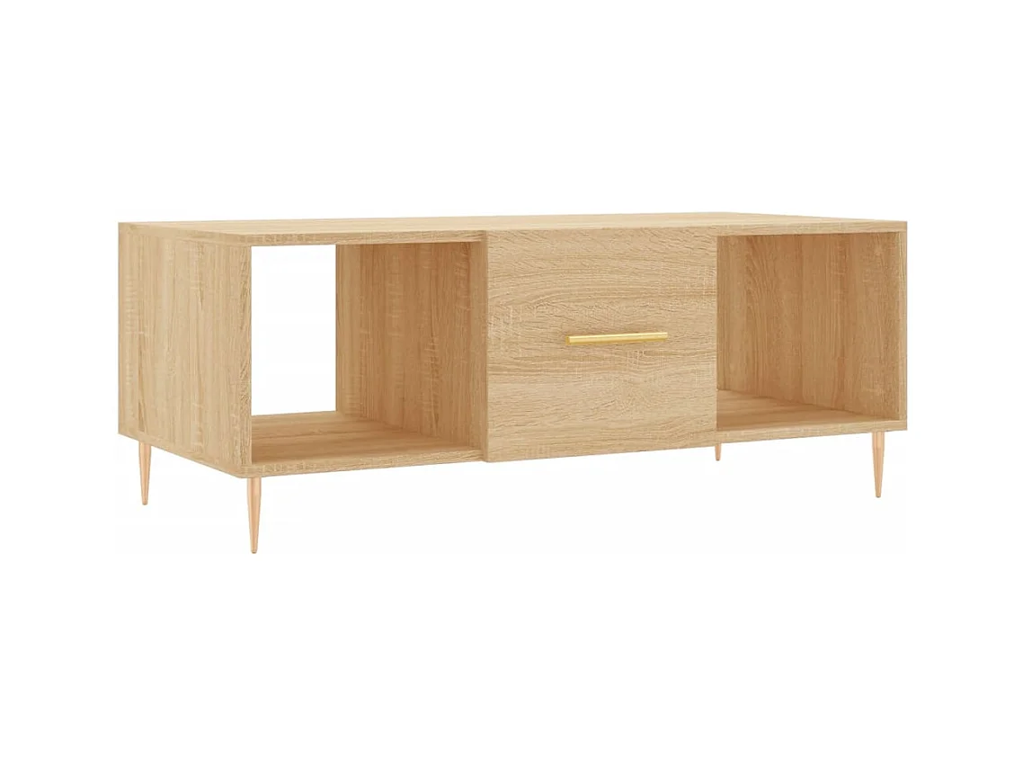 Table basse chêne sonoma 102x50x40 bois d'ingénierie