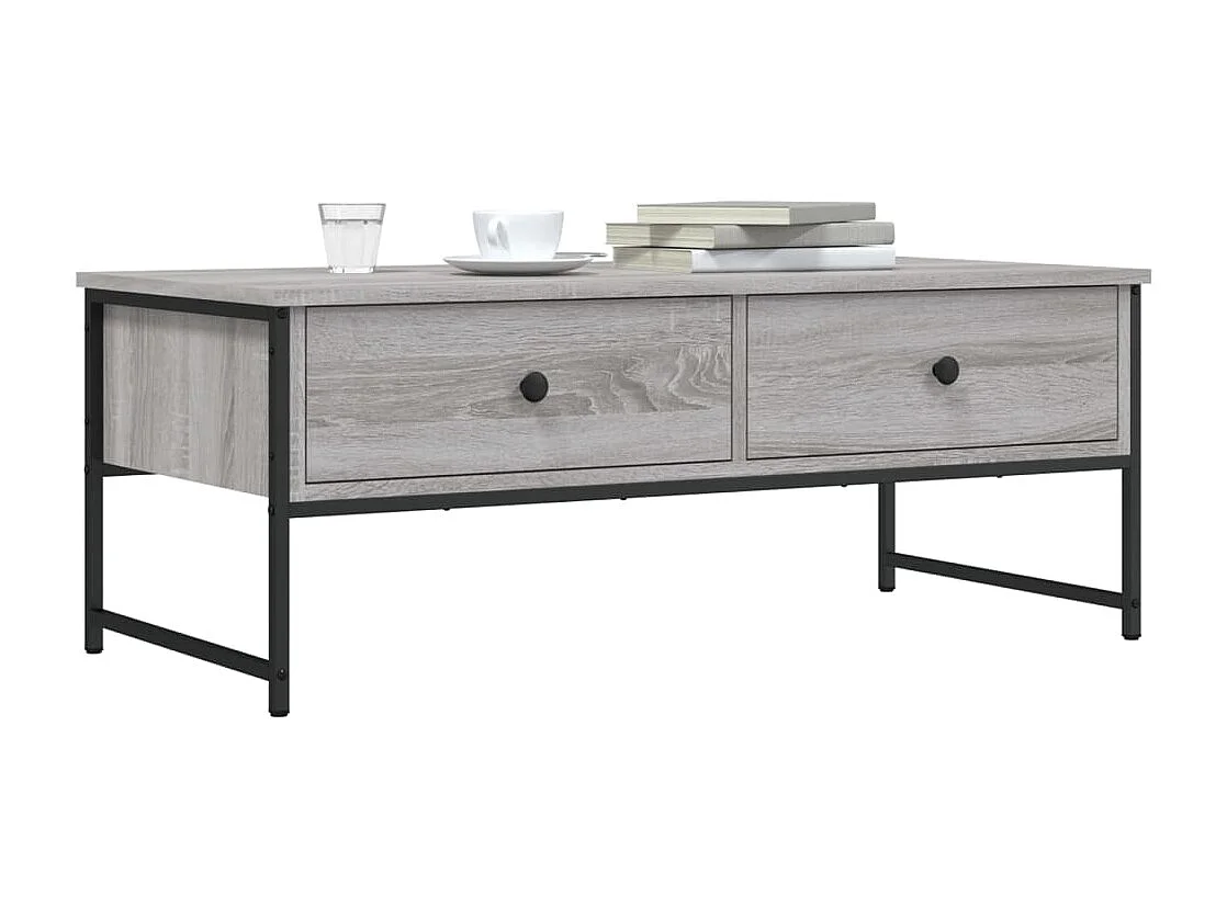 Table basse sonoma gris 101x49x39,5 bois d'ingénierie