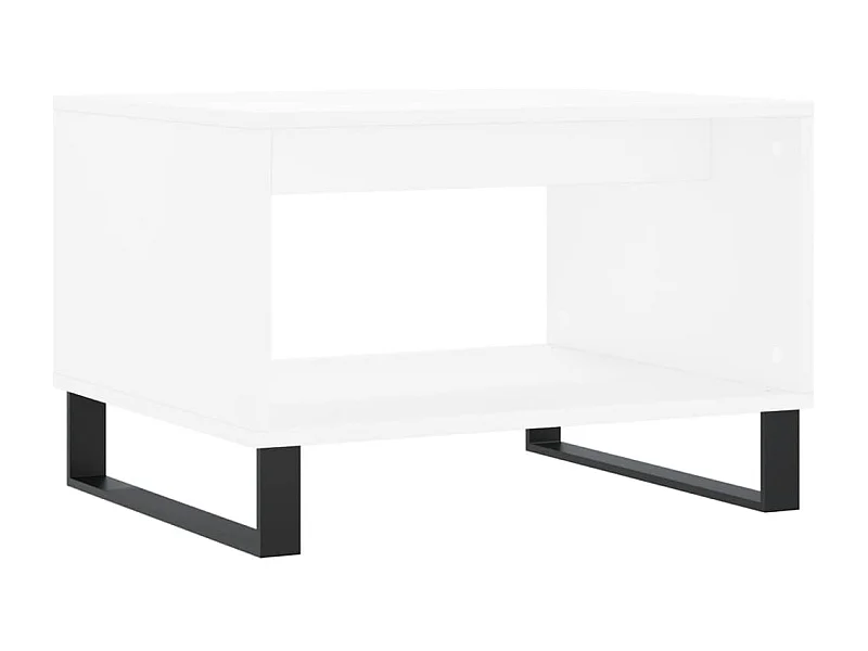 Table basse blanc 60x50x40 bois d'ingénierie