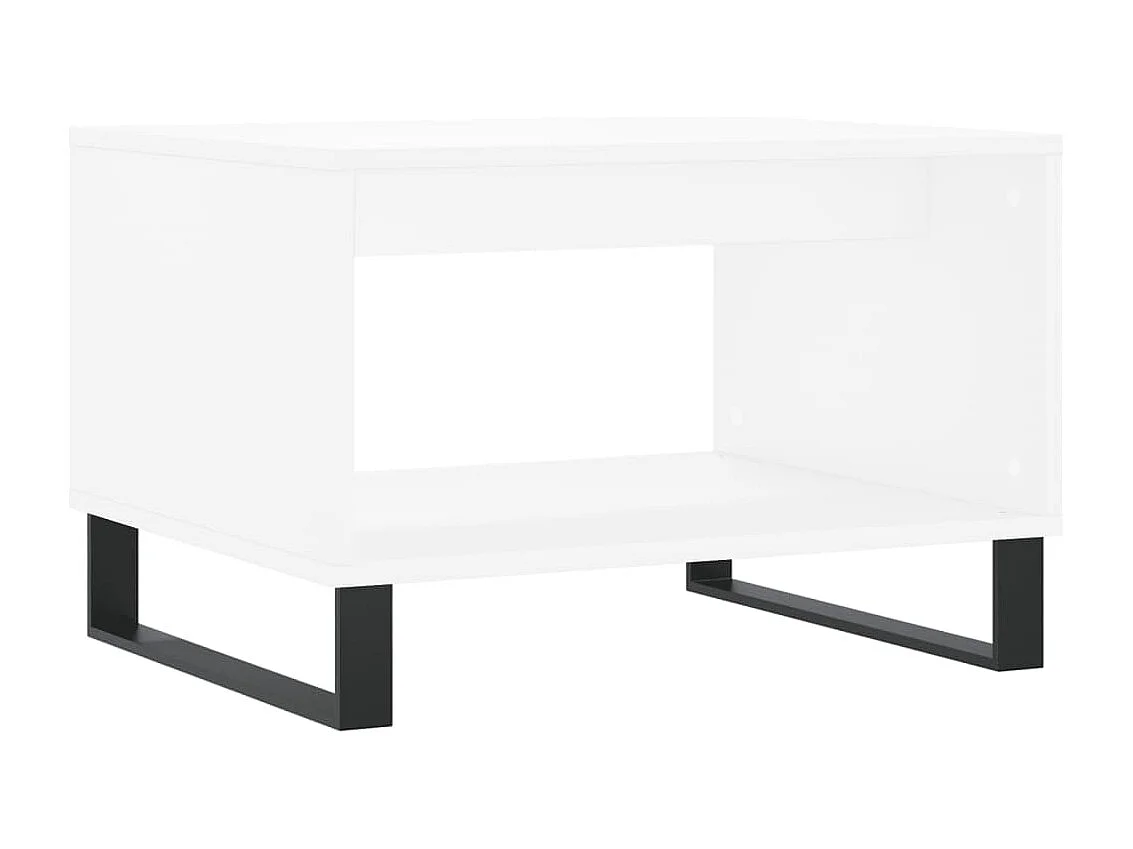 Table basse blanc 60x50x40 bois d'ingénierie