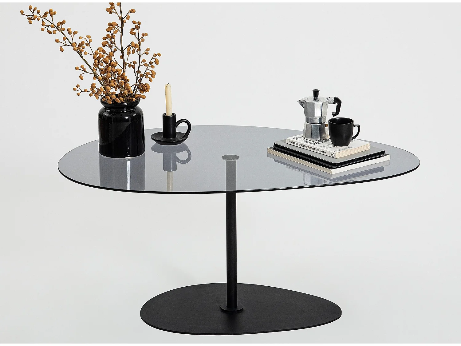 Table basse design Dova 90cm-Couleur Gris foncé