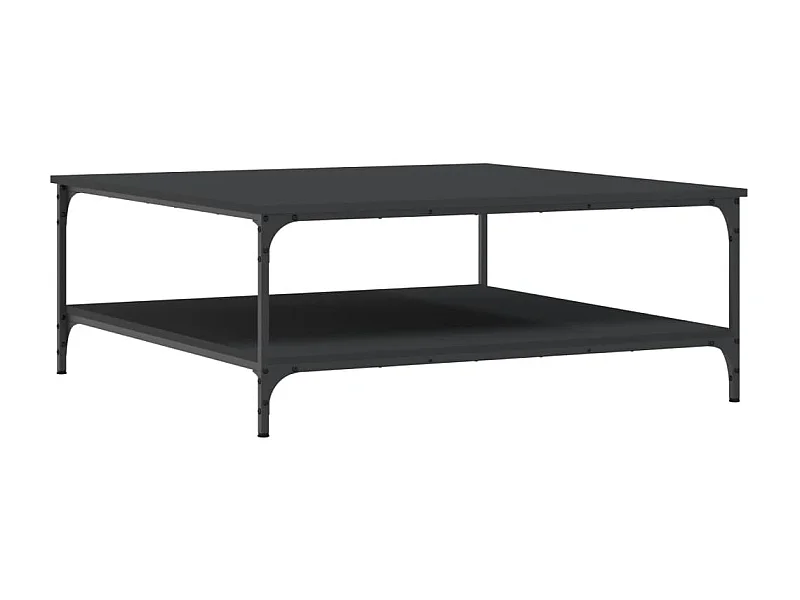 Table basse noir 100x100x40 bois d'ingénierie