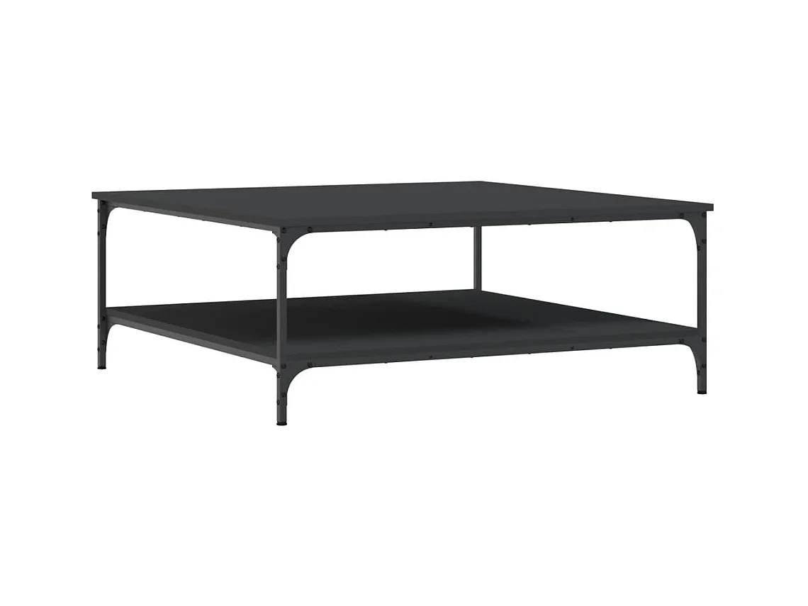 Table basse noir 100x100x40 bois d'ingénierie