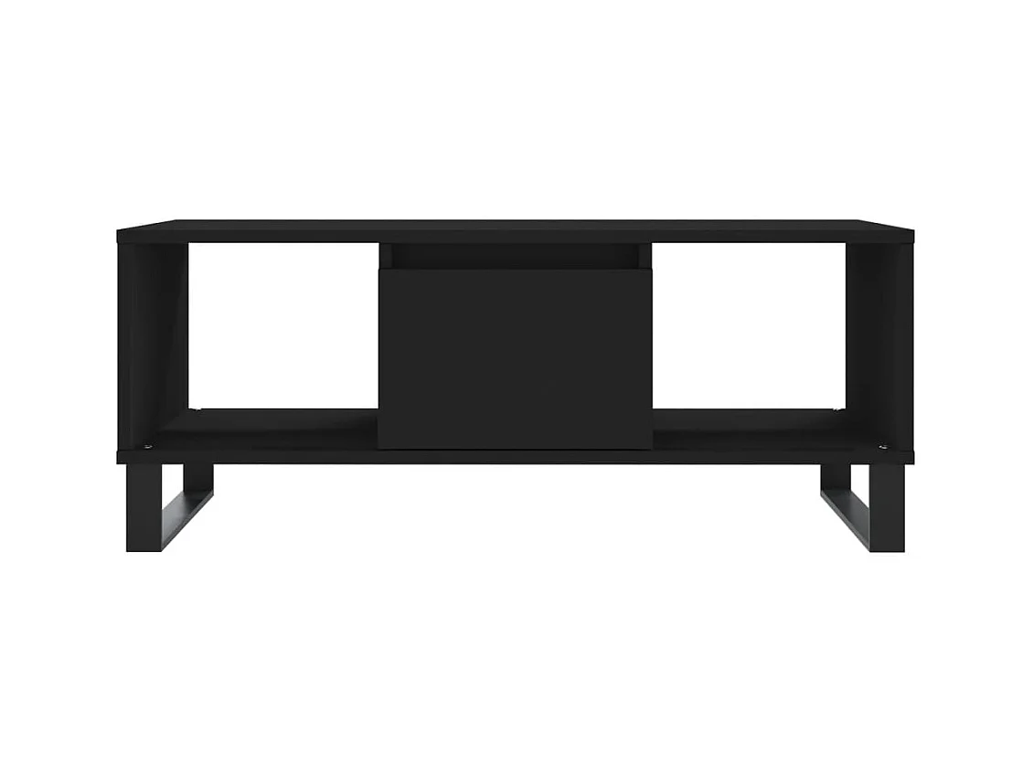 Table basse Noir 90x50x36,5 Bois d'ingénierie