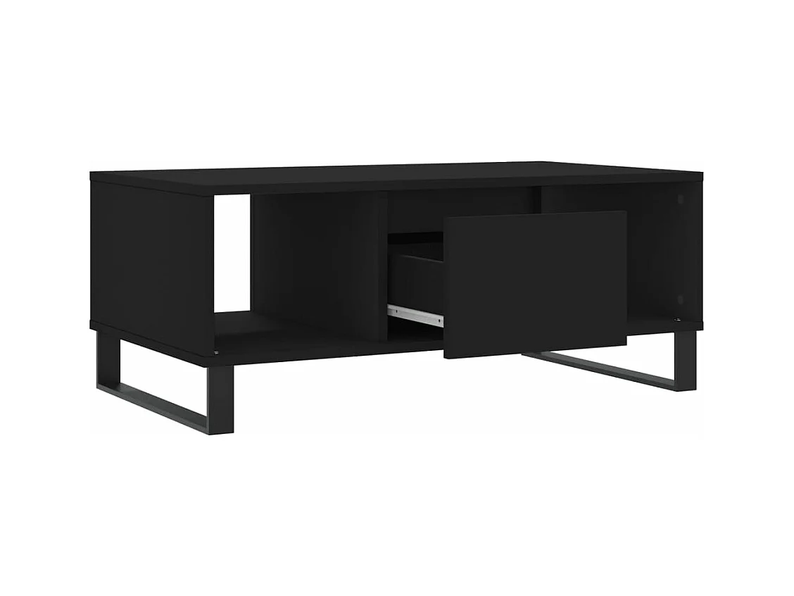 Table basse Noir 90x50x36,5 Bois d'ingénierie