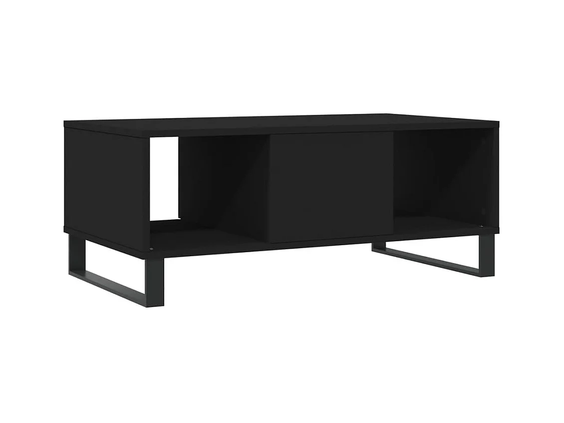 Table basse Noir 90x50x36,5 Bois d'ingénierie
