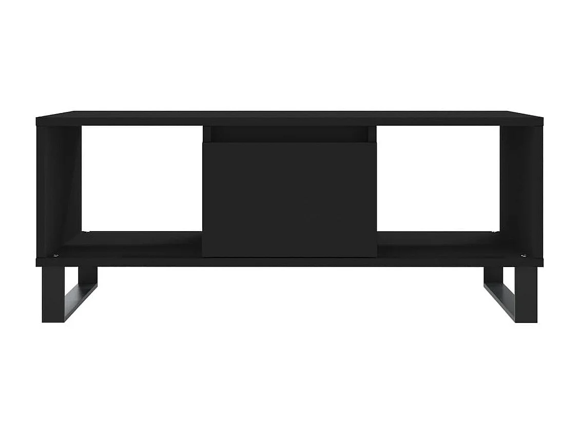 Table basse Noir 90x50x36,5 Bois d'ingénierie