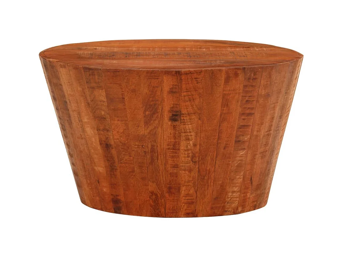Table basse Ø 52x30 bois de manguier brut massif