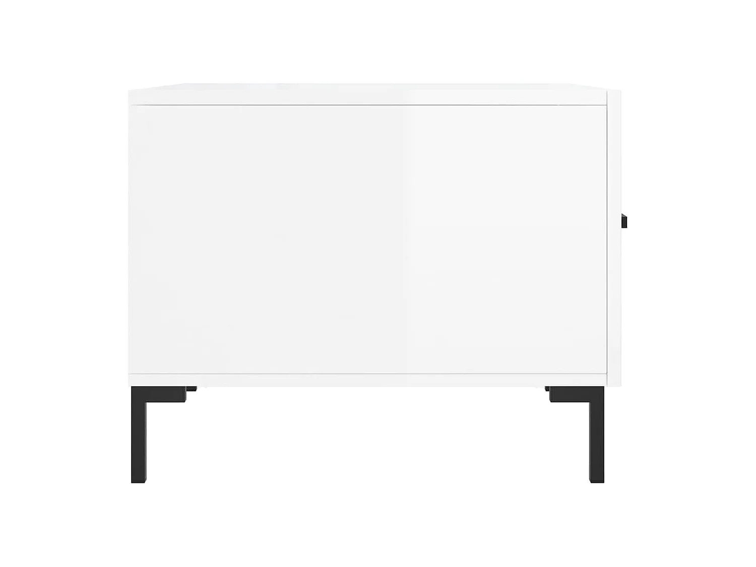 Tables basses 2 pcs blanc brillant 50x50x40 bois d'ingénierie