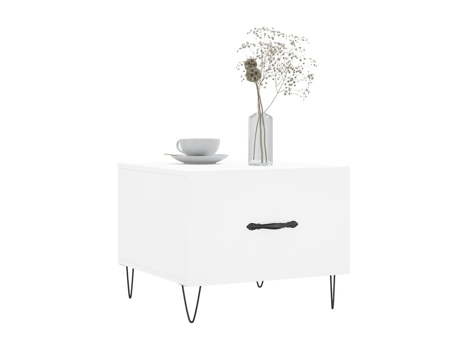 Tables basses 2 pcs blanc 50x50x40 bois d'ingénierie