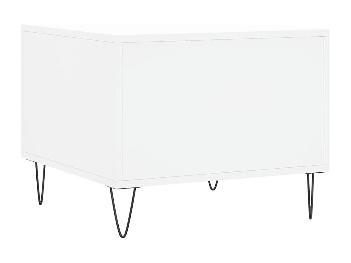 Tables basses 2 pcs blanc 50x50x40 bois d'ingénierie