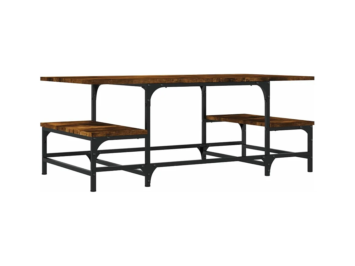 Table basse chêne fumé 100x50,5x40 bois d'ingénierie