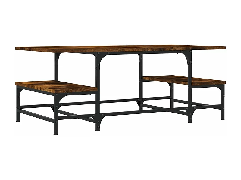 Table basse chêne fumé 100x50,5x40 bois d'ingénierie