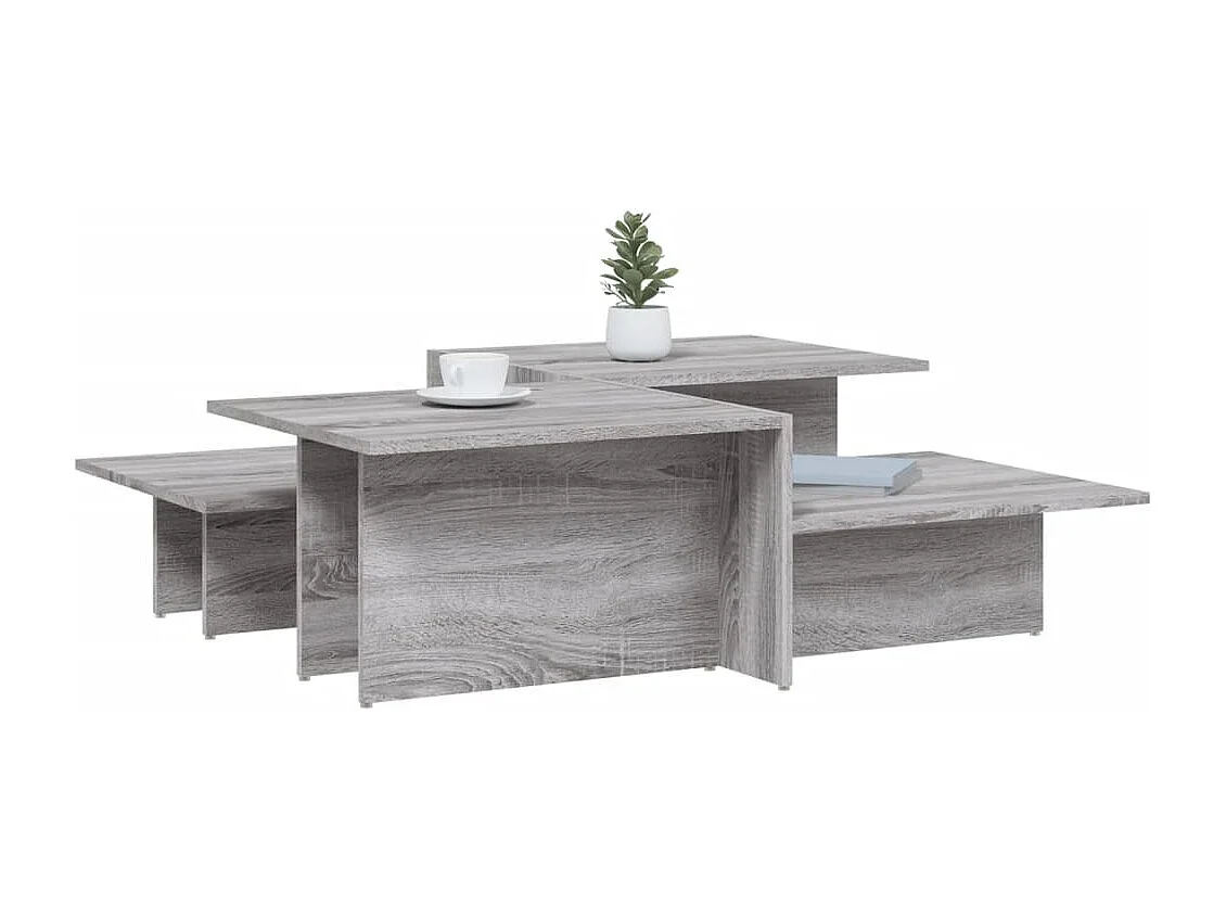 Tables basses 2 pcs Sonoma gris Bois d'ingénierie