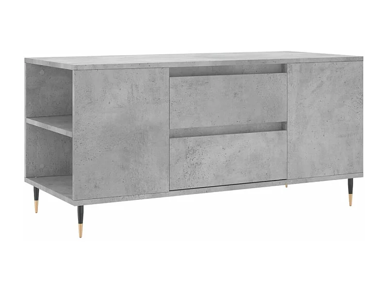 Table basse gris béton 102x44,5x50 bois d'ingénierie