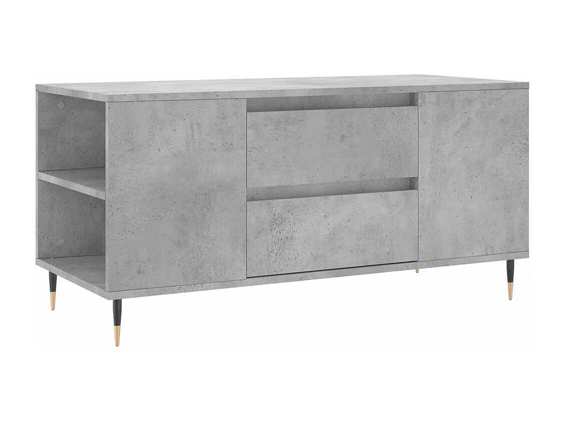 Table basse gris béton 102x44,5x50 bois d'ingénierie