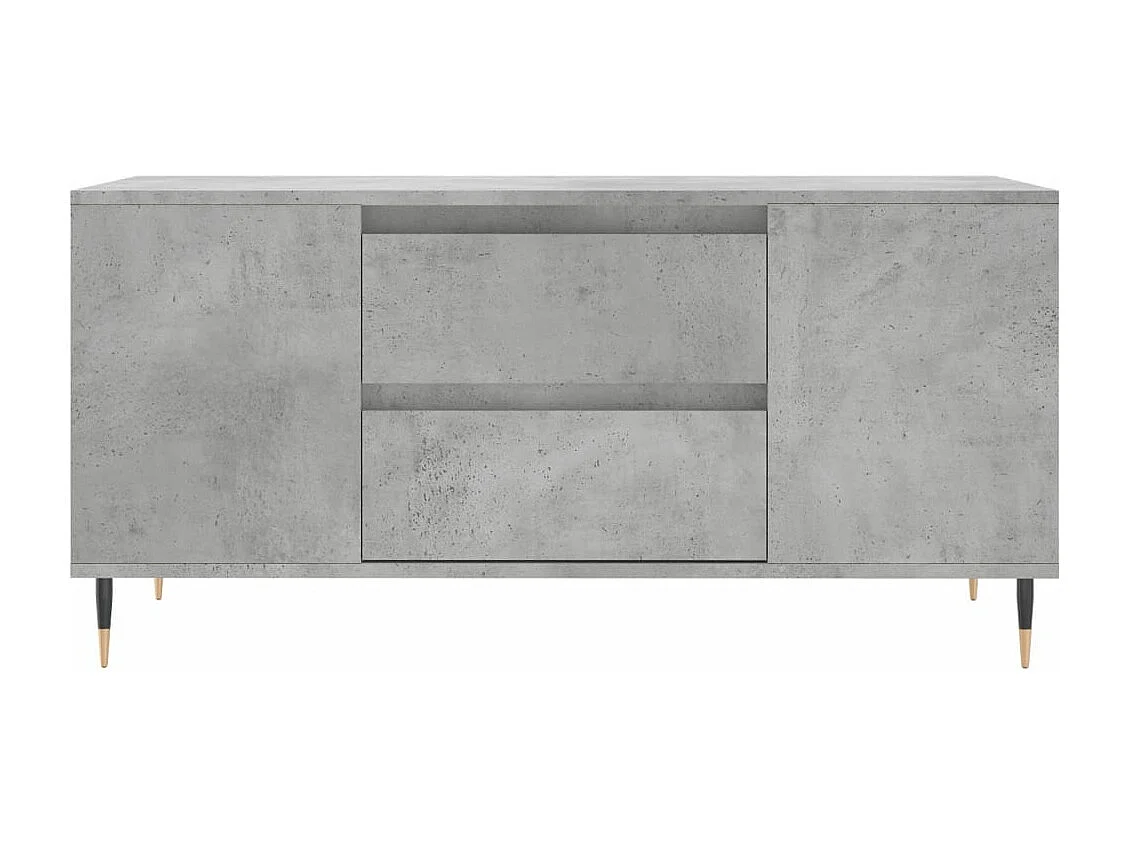 Table basse gris béton 102x44,5x50 bois d'ingénierie