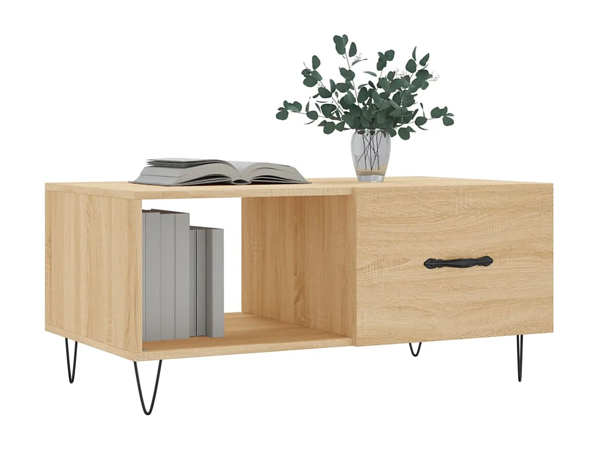 Table basse chêne sonoma 90x50x40 bois d'ingénierie