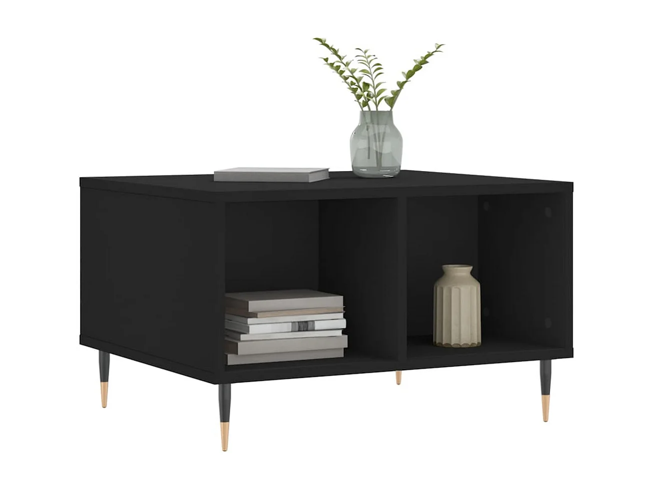 Table basse Noir 60x50x36,5 Bois d'ingénierie